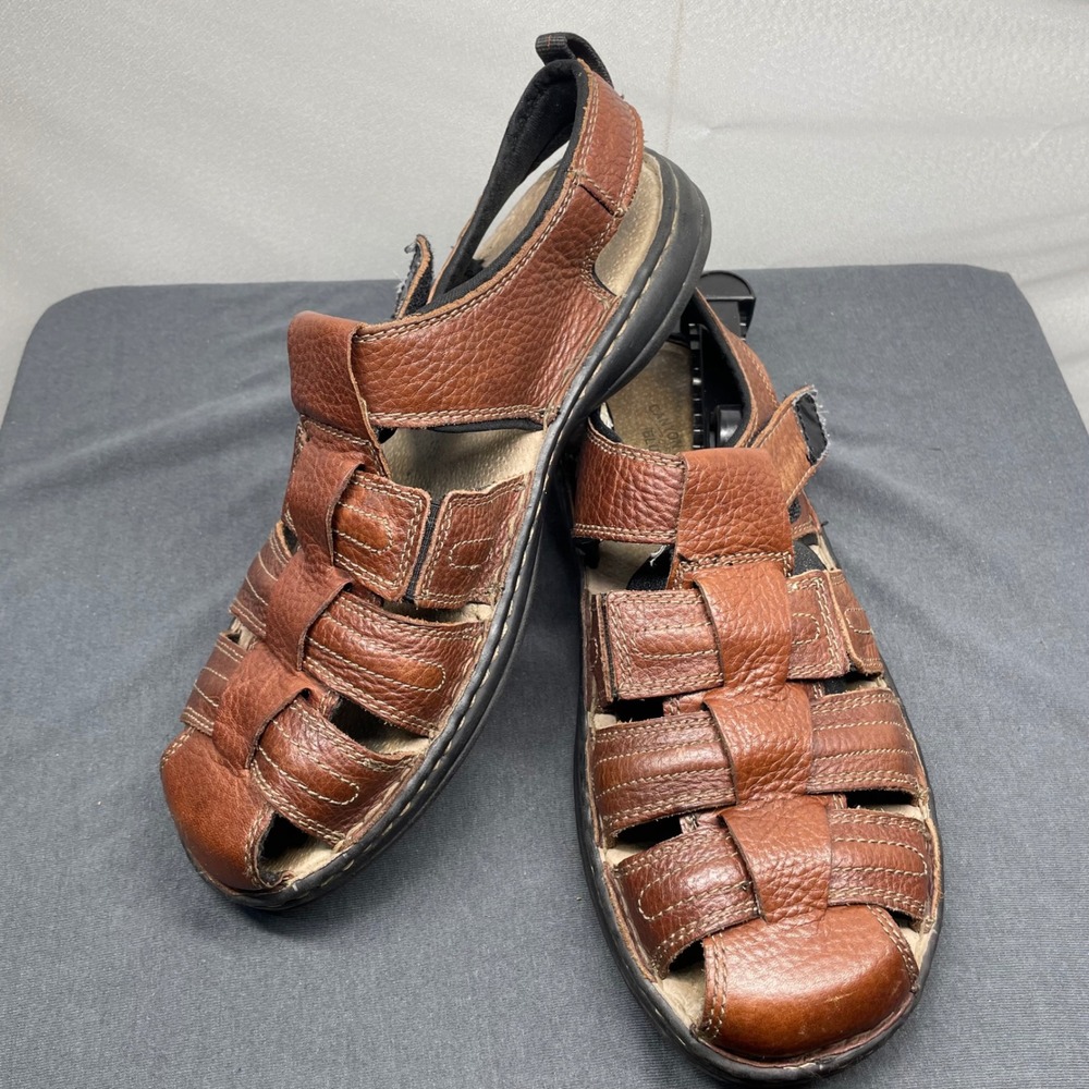 Canyon River Blues VTG Men Fisherman Sandals Brown Leather 12 Rugged Outdoor
